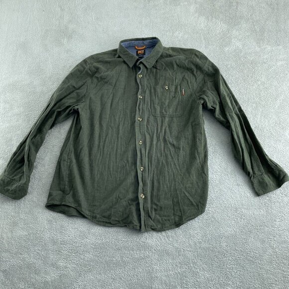 Timberland PRO Original Fit XL Green Button-Up Shirt 100% Cotton 5174 - Picture 1 of 8